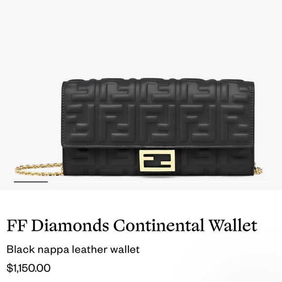 Fendi Handbags - Fendi wallet on chain brand new black